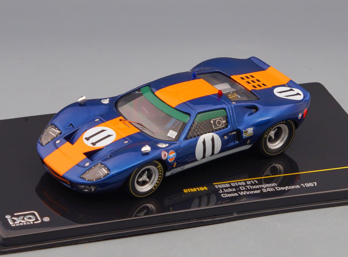 FORD GT40 #11 J. Ickx-D.Thompson Class Winner 24h Daytona (1967), blue / orange