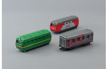 Набор моделей 2 локомотива + вагон