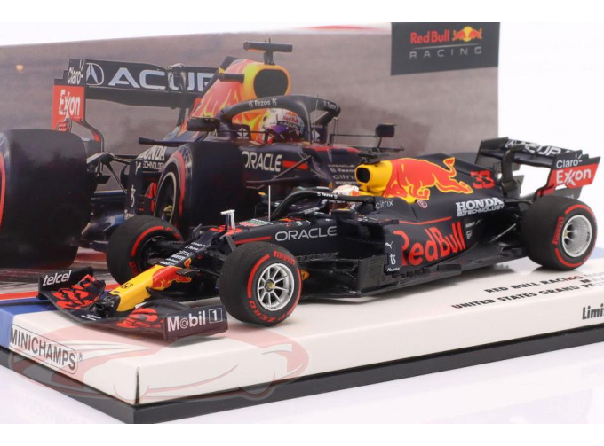 RED BULL Racing RB16B №33 Winner United States GP Austin / formula 1 World Champion Max Verstappen (2021)