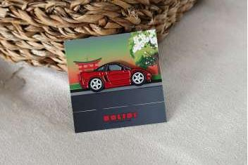 Значок Pin Honda NSX, red