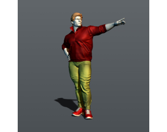 Фигура Стильный культурист, окрашенная