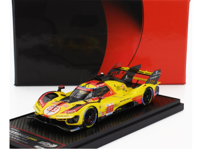FERRARI 499p 3.0l Turbo V6 Team Af Corse №83 24h Le Mans (2024) Robert Kubica - Robert Shwartzman - Yifei Ye, Yellow Red