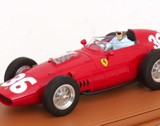 FERRARI F1 Dino 246/256 Team Scuderia Ferrari №36 Monaco Gp (with Pilot Figure) (1960) Philip Hill, Red