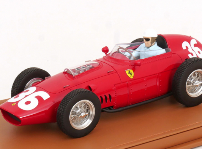 FERRARI F1 Dino 246/256 Team Scuderia Ferrari №36 Monaco Gp (with Pilot Figure) (1960) Philip Hill, Red