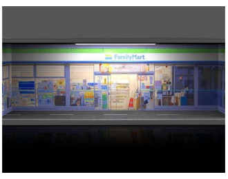 Diorama *Minimart with light*, various