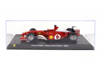 FERRARI F1 F2002 №2 Season (2002) Rubens Barrichello - Con Vetrina - With Showcase, Red