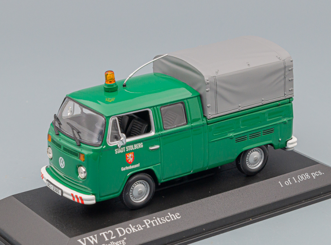 VOLKSWAGEN T2 Doka-Pritsche (1972) "Stadt Stolberg", green