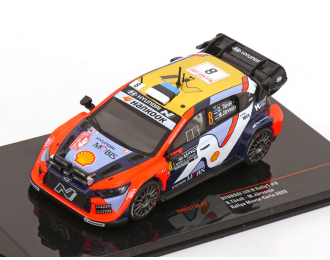 HYUNDAI I20 N Rally1 Team Shell Mobis Wrt №8 5th Rally Montecarlo (2025) Ott Tanak - Martin Jarveoja, 2 Tone Blue Red