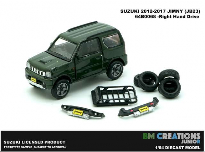 SUZUKI Jimny K-Car JB23 RHD (1998), dark green