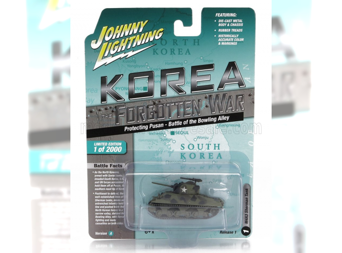 TANK M4a3 Sherman Military Korea (1944), Military Green