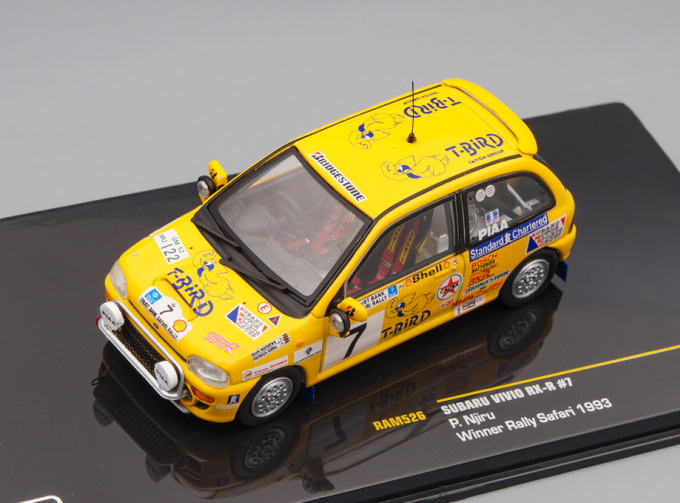 SUBARU VIVIO RX-R #7 P.Njiru Winner Safari Rally 1993, yellow