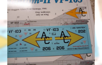 Декаль F-4B/J Phantom-II VF-103 Sluggers