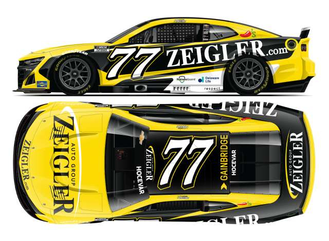 Chevrolet #77 Carson Hocevar *Zeigler*, black/yellow 2025