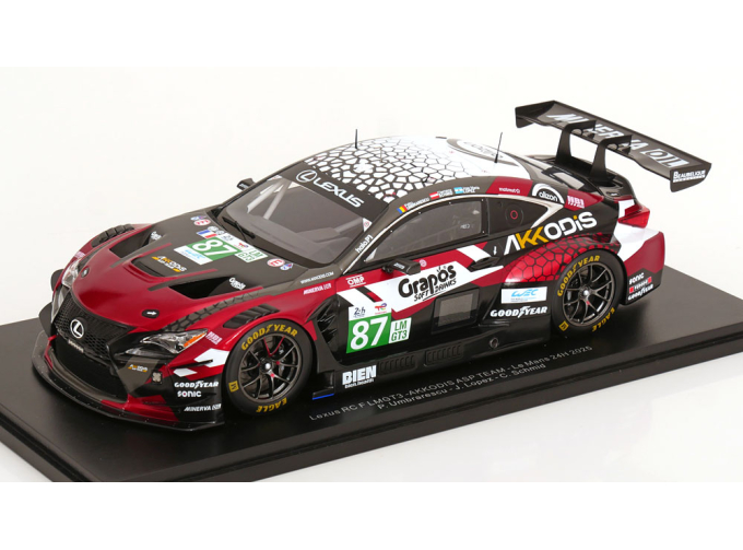 LEXUS RC F GT3 5.0L V8 Akkodis ASP Team №87 24h LeMans (2025) José María López, Clemens Schmid, Răzvan Umbrărescu