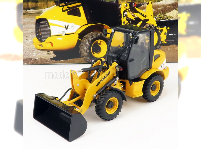 YANMAR V8 Ruspa Gommata - Tractor Scraper, Yellow Grey