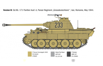 Сборная модель Sd.kfz. 171 Panther Ausf.A German Standard Tank (1945)