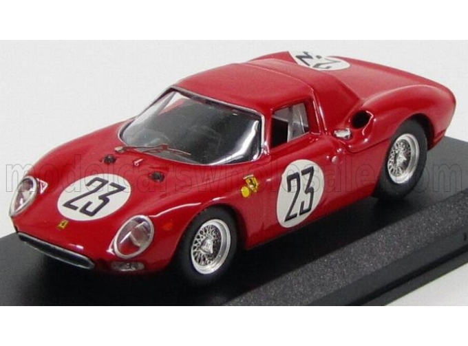 FERRARI 250lm 3.3l V12 Team Equipe Nationale Belge N 23 24h Le Mans 1964 P.dumay - G.l.van Ophem, Red