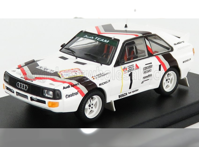 AUDI Quattro Sport №1 Winner Rally Stadte (1984) - Start Race Version W.rohrl - C.geistdorfer, White