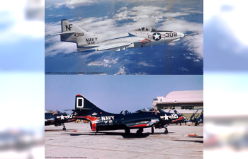 Сборная модель Grumman F9F-8 Cougar Combo (две модели в коробке)