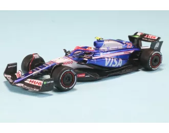 RACING BULLS F1 Vcarb-01 Team Visa Cash App №22 Season (2024) Yuki Tsunoda, Blue White