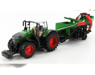 FENDT Vario 1050 Tractor With Cultivator Trailer (2016), Green Grey Red