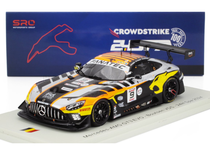 MERCEDES-BENZ Amg Gt3 Evo 6.2l V8 Team Boutsen Vds №9 24h Spa (2024) Ulysse De Pauw - Thomas Drouet - Maximilian Gotz, White Black Orange