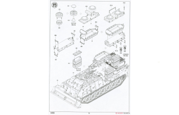 Сборная модель немецкая бронировано-эвакуационная машина БРЭМ Bergepanzer BPz3A1 "Buffalo" ARV