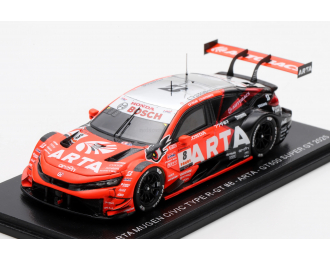 HONDA Civic Type R-gt Team Arta Mugen №8 Gt500 Class Super Gt Tomoki Nojiri - Nobuharu Matsushita (2025), Orange Black