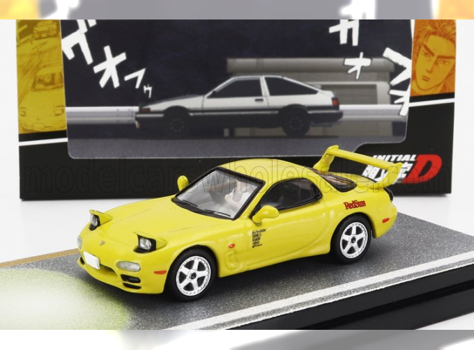 MAZDA Rx-7 Fd3s (red-suns) Initial D Vs Takumi Fujiwara And Keisuke Takahashi Figure (2002), Yellow