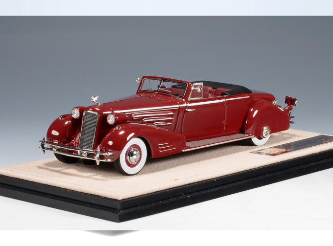 CADILLAC 452D V16 Victoria Convertible Coupe (открытый) (1934), Maroon