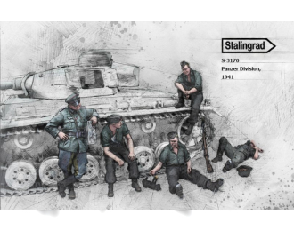 Сборная модель Фигура Panzer Division, 1941, Big Set 5 figures