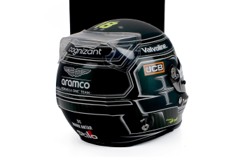 MINI Helmet F1 Lance Stroll Team Aston Martin Aramco Cognizant №18 Season (2025), green