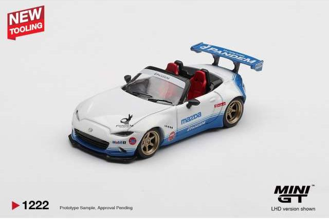 MAZDA MX-5 (ND) Miata Pandem IMSA LHD (2025), white/blue 