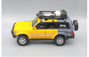 TOYOTA Land Cruiser 80 (Safari Edition), жёлтый, 21 см