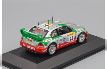 HYUNDAI ACCENT WRC Evo2 #18 F.LOIX-S.SMEETS Rally Monte-Carlo 2002, silver / green