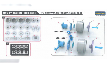 Набор для доработки BMW M3 DTM Brake Systems & Wheels (Resin+PE)