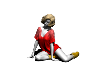 Фигура В угах, окрашенная