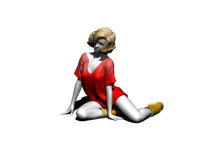 Фигура В угах, окрашенная