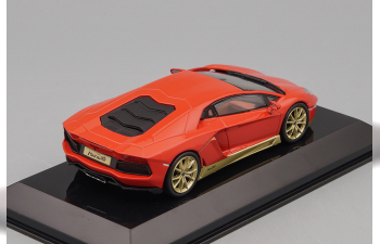 LAMBORGHINI Aventador Miura Homage (2016) - Con Vetrina - With Showcase, Red Gold