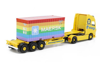 VOLVO FH Gl. Acargo 10 Years / 20ft. Maersk Rainbow (2020), yellow