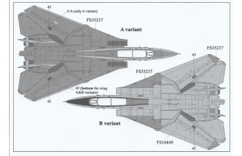 Декаль для F-14A Tomcat VF-211 Grinch & Brutus