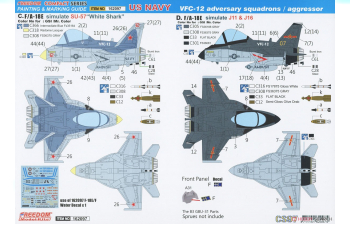 Сборная модель F/A-18E/F Super Hornet US NAVY - VFC-12 adversary squadron, "" Top Gun"" 2 in 1 ,Include 1 All Kits, "