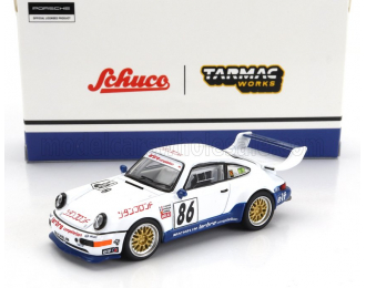 PORSCHE 911 964 Turbo S №86 Winner Lm Gt Class 1000km Suzuka (1994) Bob Wollek - Juan Pareja - Jean Pierre Jarier, White Blue