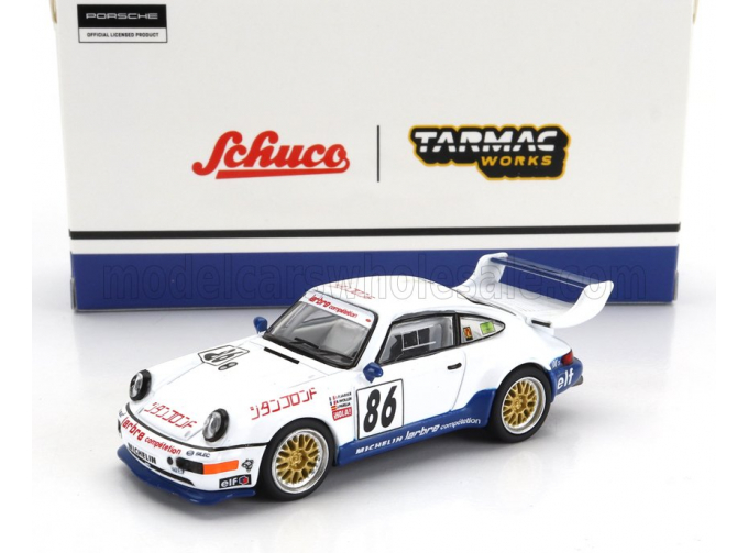 PORSCHE 911 964 Turbo S №86 Winner Lm Gt Class 1000km Suzuka (1994) Bob Wollek - Juan Pareja - Jean Pierre Jarier, White Blue