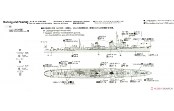 Сборная модель корабль IJN DESTROYER MINEGUMO