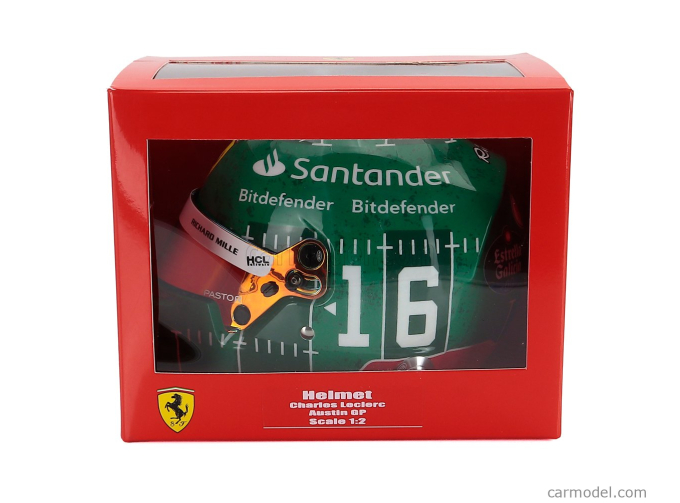 BELL HELMET F1 Casco Helmet Charles Leclerc Team Scuderia Ferrari Sf-23 Austin Usa Gp 2023, Green