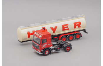 VOLVO F12 Citerne HOYER, red / beige