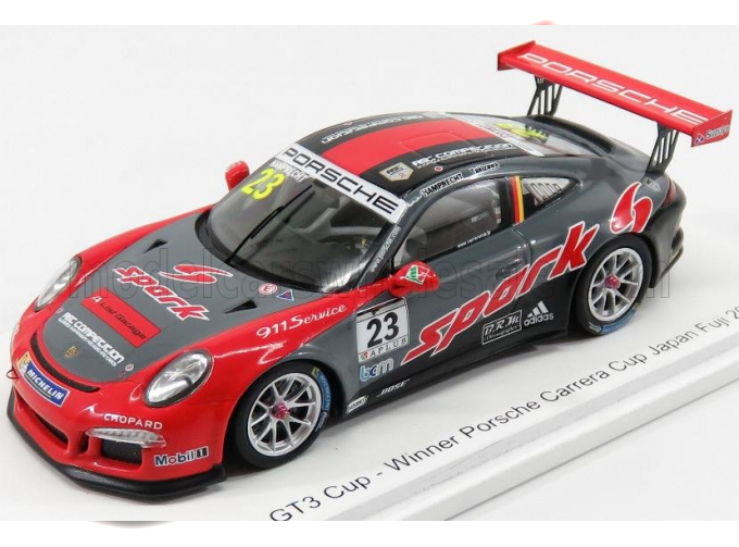 PORSCHE 911 991 Gt3 N23 Winner Porsche Carrera Cup Fuji (2017) P.Hamprecht, Red Grey Black