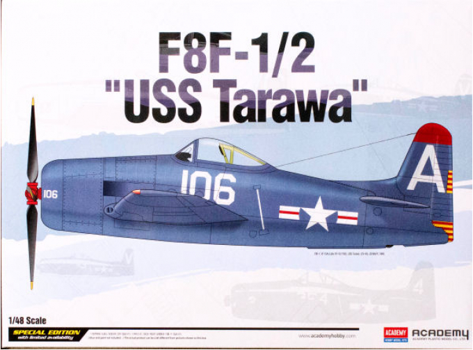 Сборная модель Самолет F8F-1/2 Bearcat USS Tarawa