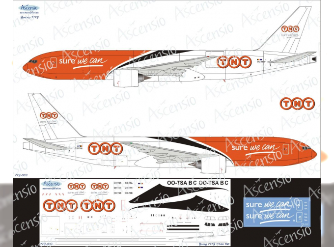 Декаль на самолет боенг 777F (TNT)